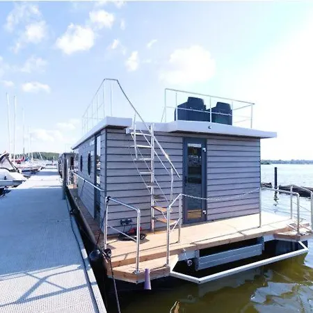 Hausboot Fjord Aries Mit Dachterrasse In Schleswig Hotel Buitenkant foto
